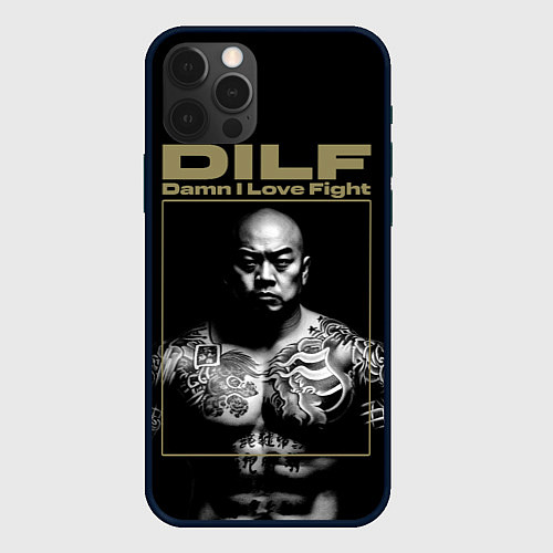 Чехол iPhone 12 Pro DILF - damn I love fights / 3D-Черный – фото 1