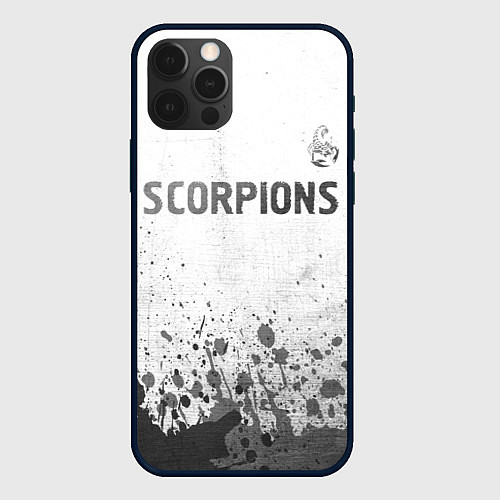 Чехол iPhone 12 Pro Scorpions - white gradient посередине / 3D-Черный – фото 1