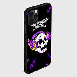 Чехол для iPhone 12 Pro Babymetal неоновый череп, цвет: 3D-черный — фото 2