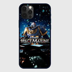 Чехол iPhone 12 Pro Warhammer 40000 space marine 2 ультрамарин в броне