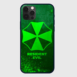 Чехол iPhone 12 Pro Resident Evil - green gradient