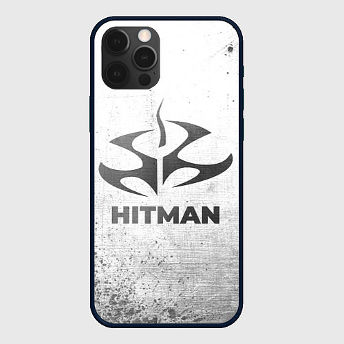 Чехол iPhone 12 Pro Hitman - white gradient / 3D-Черный – фото 1