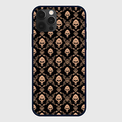 Чехол iPhone 12 Pro Череп - паттерн