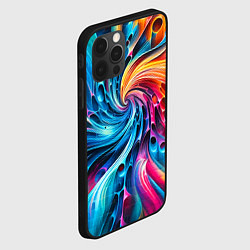 Чехол для iPhone 12 Pro Неоновая абстрактная спираль - нейроарт, цвет: 3D-черный — фото 2