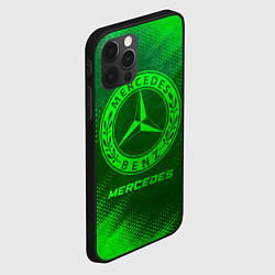 Чехол для iPhone 12 Pro Mercedes - green gradient, цвет: 3D-черный — фото 2