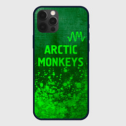 Чехол iPhone 12 Pro Arctic Monkeys - green gradient посередине