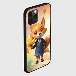 Чехол для iPhone 12 Pro Осенняя лисичка в школьной форме, цвет: 3D-черный — фото 2