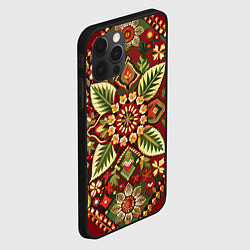 Чехол для iPhone 12 Pro Стиль советского ковра узоры и орнамент, цвет: 3D-черный — фото 2