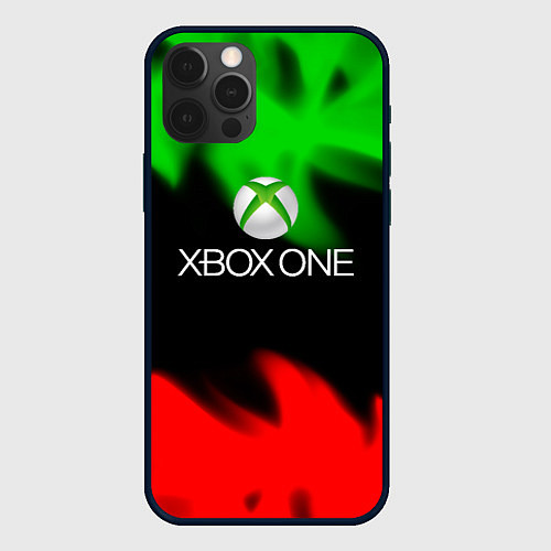 Чехол iPhone 12 Pro Xbox огонь / 3D-Черный – фото 1