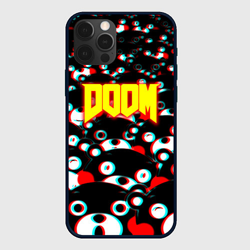 Чехол iPhone 12 Pro Doom anime / 3D-Черный – фото 1