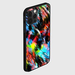 Чехол для iPhone 12 Pro Цветные краски абстракция, цвет: 3D-черный — фото 2