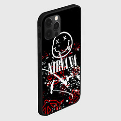 Чехол для iPhone 12 Pro Nirvana анархия, цвет: 3D-черный — фото 2