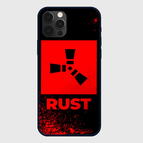 Чехол iPhone 12 Pro Rust - red gradient / 3D-Черный – фото 1