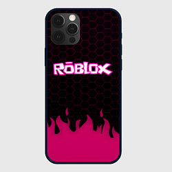 Чехол iPhone 12 Pro Roblox fire pink