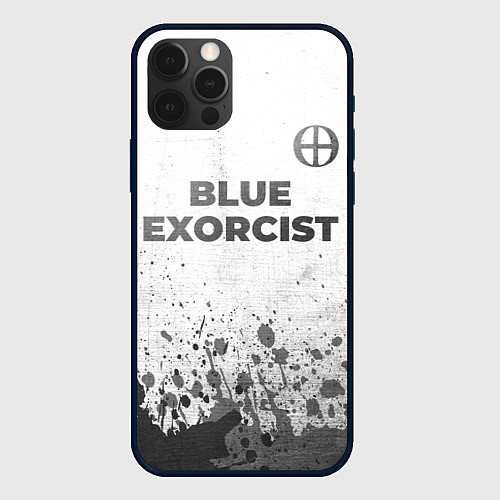 Чехол iPhone 12 Pro Blue Exorcist - white gradient посередине / 3D-Черный – фото 1