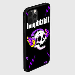 Чехол для iPhone 12 Pro Limp Bizkit неоновый череп, цвет: 3D-черный — фото 2