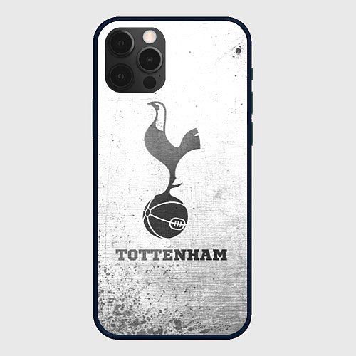 Чехол iPhone 12 Pro Tottenham - white gradient / 3D-Черный – фото 1