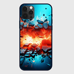 Чехол для iPhone 12 Pro Взрыв и мелкие осколки, цвет: 3D-черный