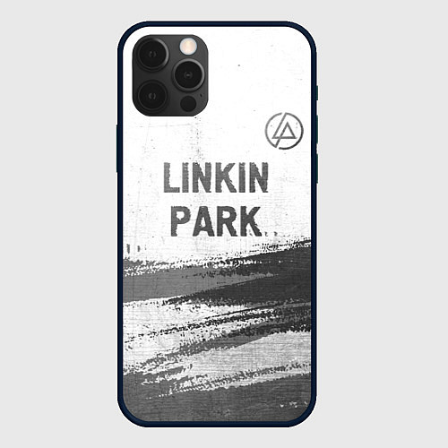 Чехол iPhone 12 Pro Linkin Park - white gradient посередине / 3D-Черный – фото 1