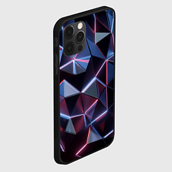 Чехол для iPhone 12 Pro Неоновые геометрические плиты, цвет: 3D-черный — фото 2