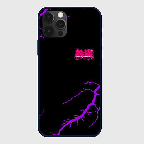 Чехол iPhone 12 Pro Tekken storm neon / 3D-Черный – фото 1