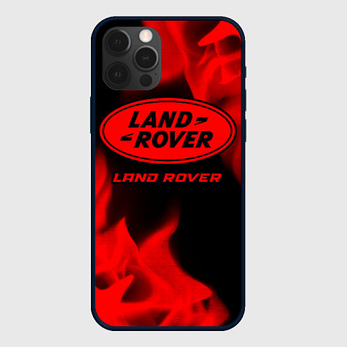 Чехол iPhone 12 Pro Land Rover - red gradient / 3D-Черный – фото 1