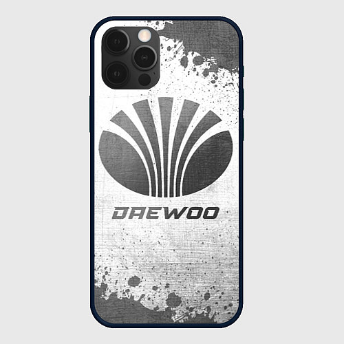 Чехол iPhone 12 Pro Daewoo - white gradient / 3D-Черный – фото 1