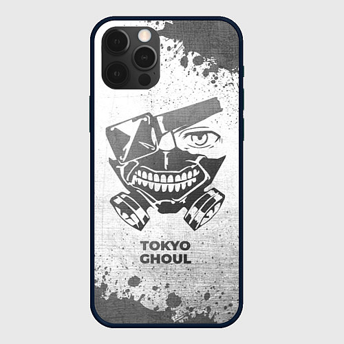 Чехол iPhone 12 Pro Tokyo Ghoul - white gradient / 3D-Черный – фото 1