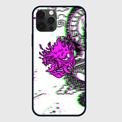 Чехол iPhone 12 Pro Cyberpunk neon dragon