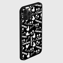 Чехол для iPhone 12 Pro Fortnite black pattern, цвет: 3D-черный — фото 2