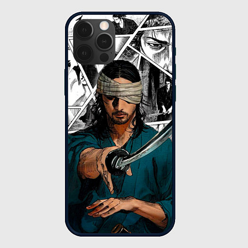 Чехол iPhone 12 Pro Musashi Miyamoto / 3D-Черный – фото 1