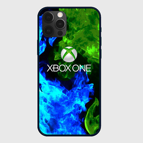 Чехол iPhone 12 Pro Xbox битва огня / 3D-Черный – фото 1