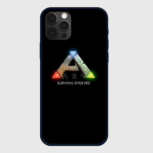 Чехол iPhone 12 Pro Ark: Survival Evolved logo rpg / 3D-Черный – фото 1