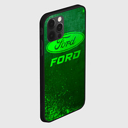 Чехол для iPhone 12 Pro Ford - green gradient, цвет: 3D-черный — фото 2