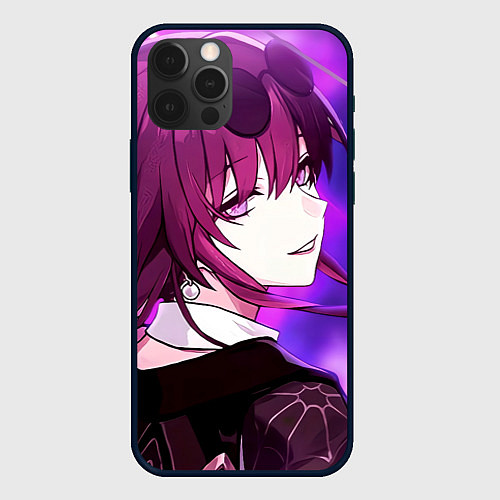 Чехол iPhone 12 Pro Honkai Star Rail Kafka violet light / 3D-Черный – фото 1