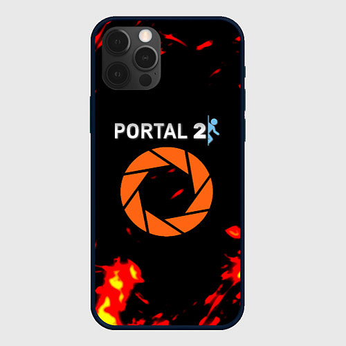 Чехол iPhone 12 Pro Portal огненная лава / 3D-Черный – фото 1