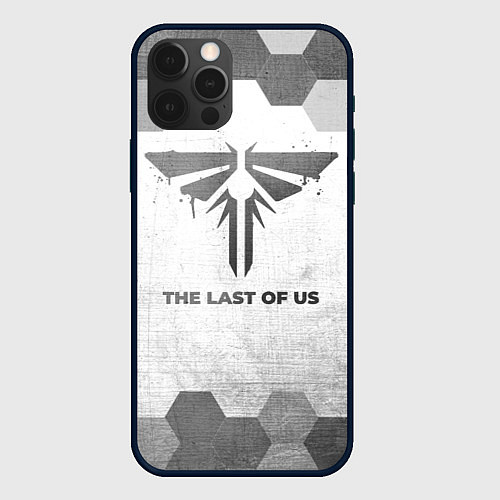 Чехол iPhone 12 Pro The Last Of Us - white gradient / 3D-Черный – фото 1