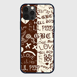 Чехол iPhone 12 Pro Lil peep retro pattern