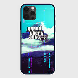 Чехол для iPhone 12 Pro GTA6 glitch pattern, цвет: 3D-черный