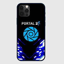 Чехол iPhone 12 Pro Portal 2 неоновая текстура