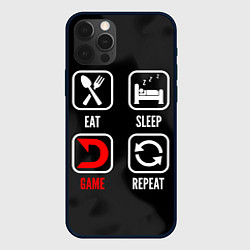 Чехол iPhone 12 Pro Eat, sleep, Deadlock, repeat