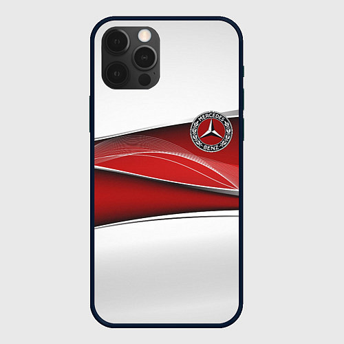 Чехол iPhone 12 Pro Mercedes benz авто / 3D-Черный – фото 1