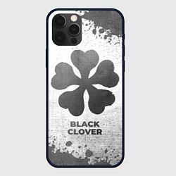 Чехол iPhone 12 Pro Black Clover - white gradient