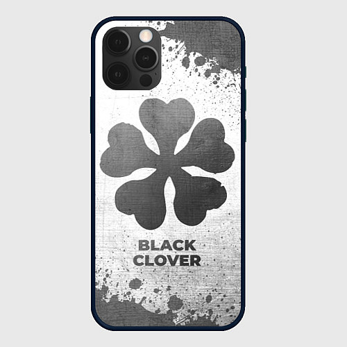 Чехол iPhone 12 Pro Black Clover - white gradient / 3D-Черный – фото 1