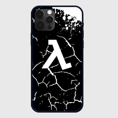 Чехол iPhone 12 Pro Half life pattern краски / 3D-Черный – фото 1