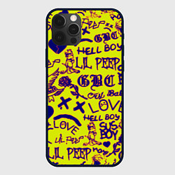 Чехол iPhone 12 Pro Lil peep rap pattern