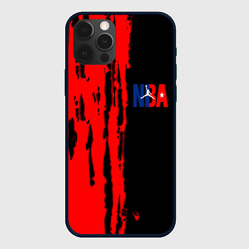 Чехол iPhone 12 Pro NBA краски / 3D-Черный – фото 1