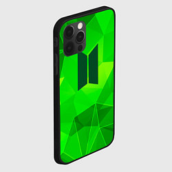 Чехол для iPhone 12 Pro BTS green poly, цвет: 3D-черный — фото 2