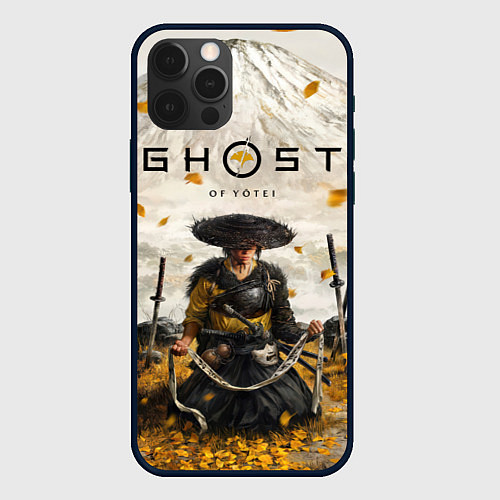 Чехол iPhone 12 Pro Ацу из Ghost of Yotei / 3D-Черный – фото 1