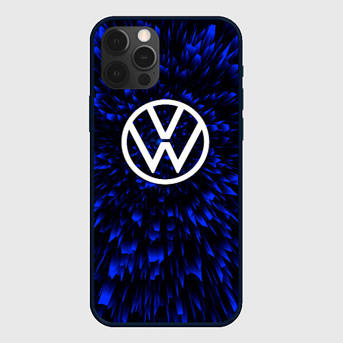 Чехол iPhone 12 Pro Volkswagen blue energy / 3D-Черный – фото 1